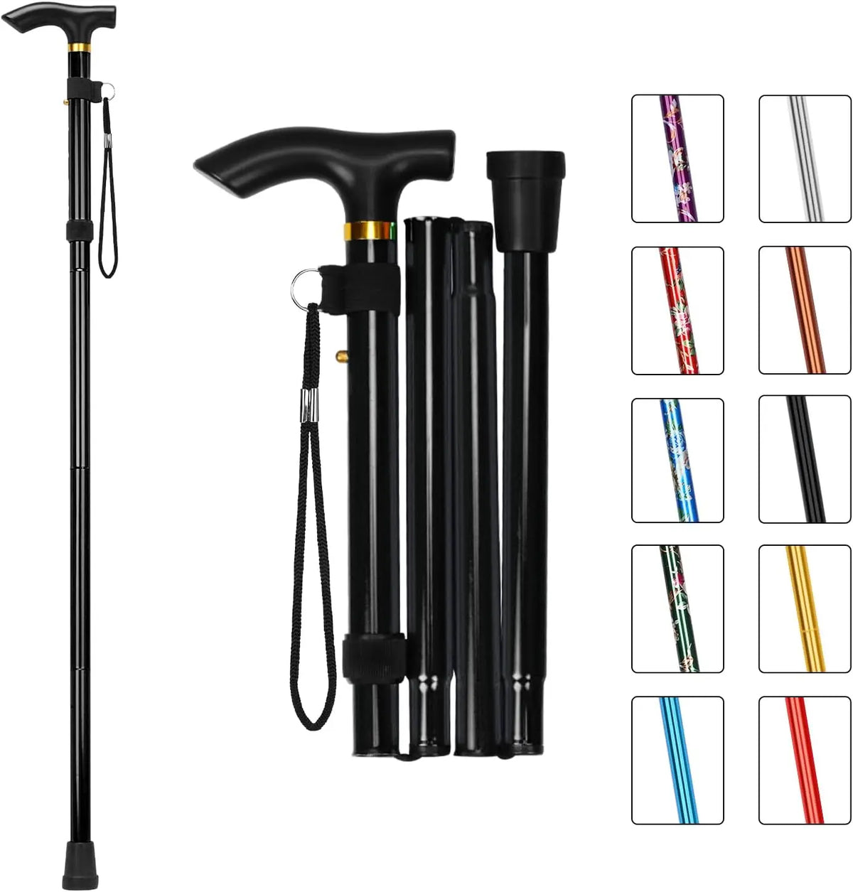 Canne de Randonnée Pliable Réglable