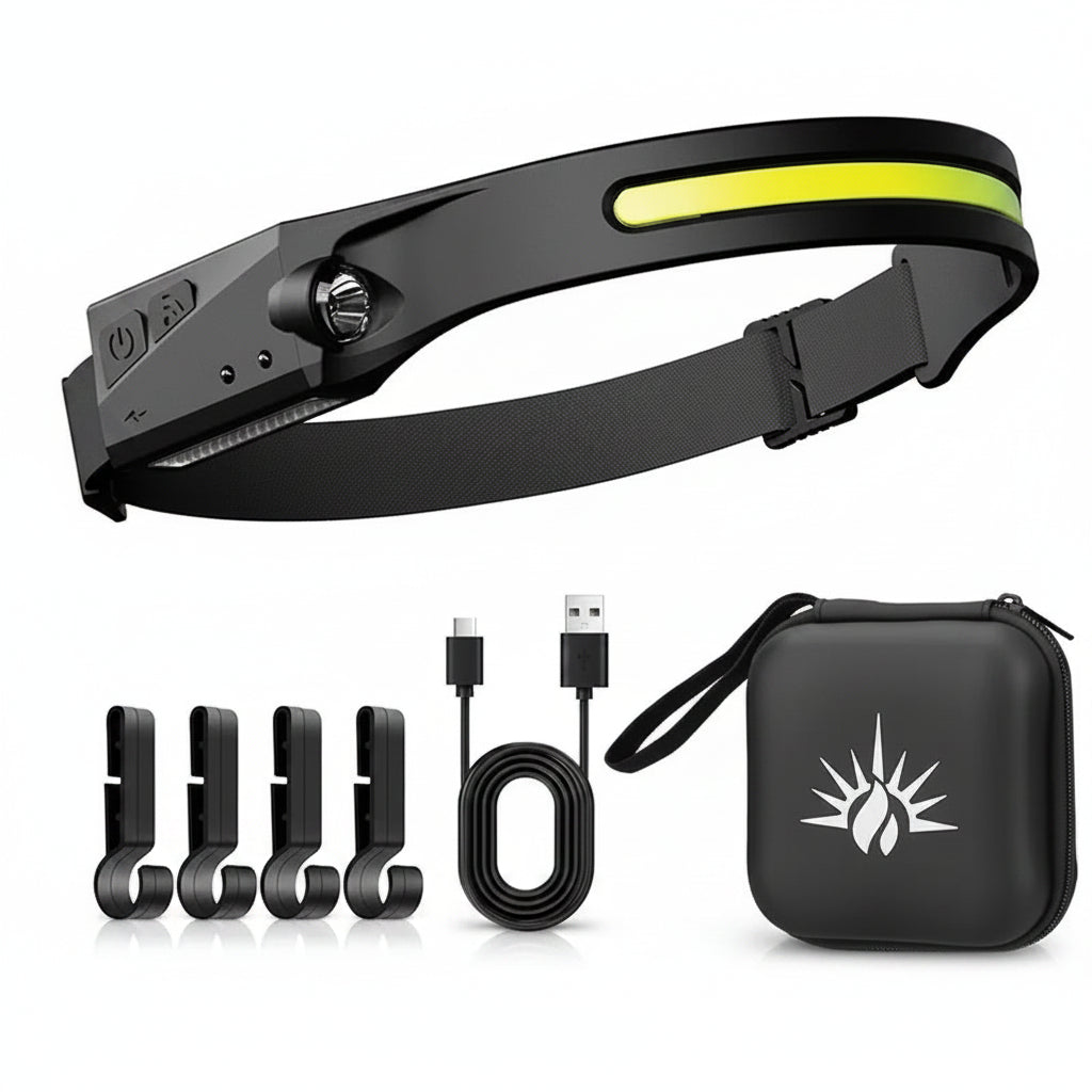 Lampe Frontale Randonnée COB 5 Modes
