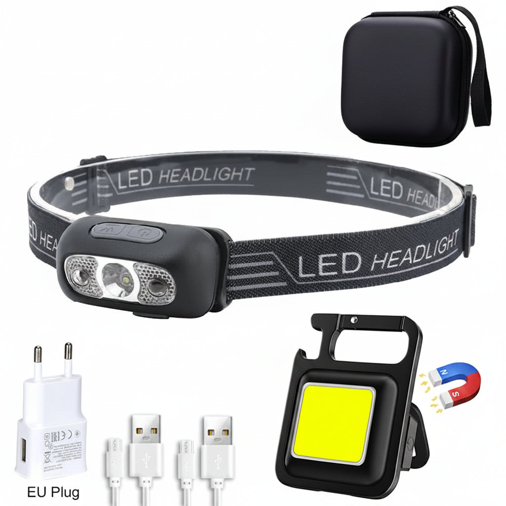 Mini Lampe Frontale Randonnée USB